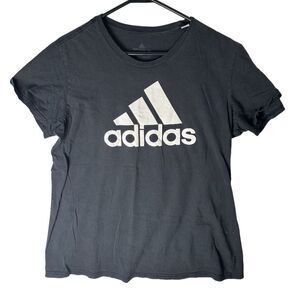 Adidas Amplifier Tee Men's XL Black Graphic Logo T-Shirt Crew Neck